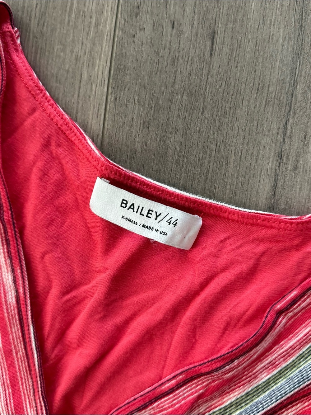 Anthropologie Bailey 44 Emile Red Striped Wrap Dress - Picture 5 of 6